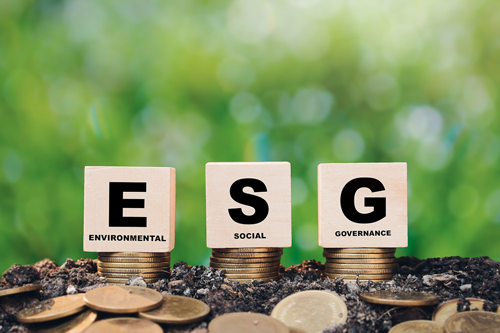 esg concept of environmental, social, and governance. words esg